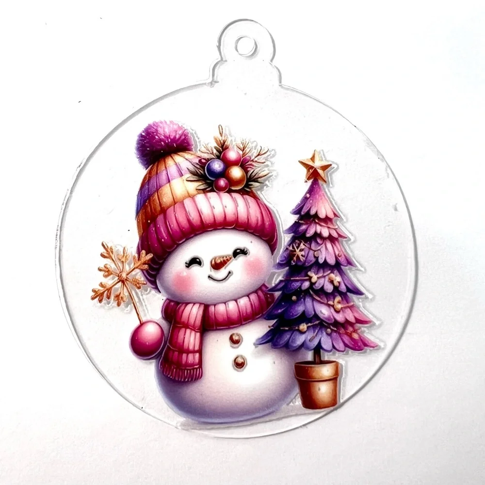 Set of Handmade Acrylic Snowman Ornaments – Set of 11